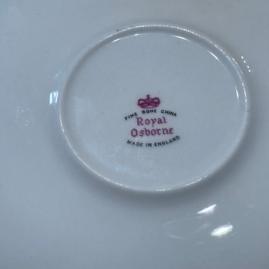 Royal Osborne Pink Anemone Floral Teacup & Saucer Set