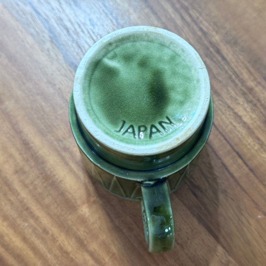 Japanese Green Drip Glaze Stackable Coffee Cups
