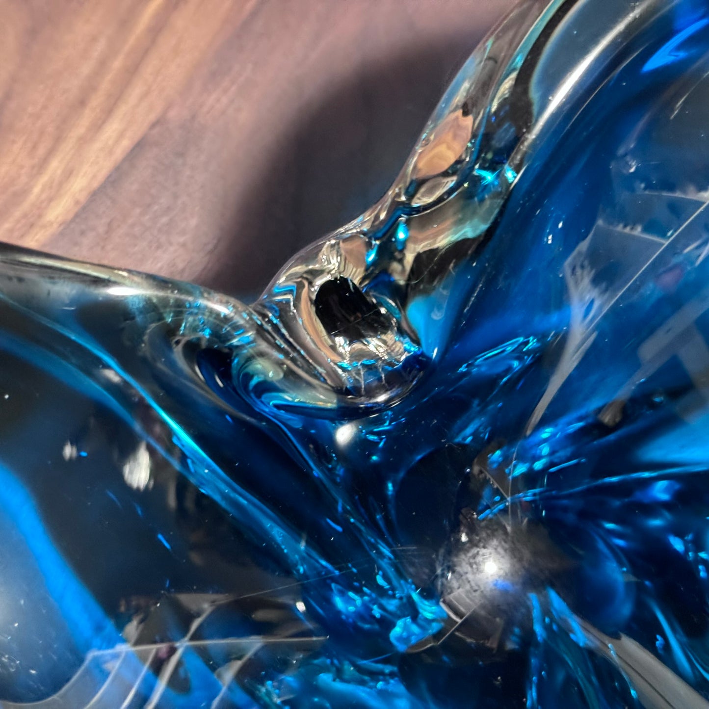 Blue Art Deco Candy Dish