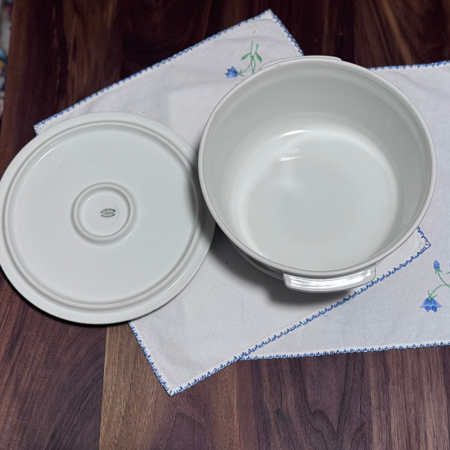 Aluminite Frugier Limoges France Round Casserole