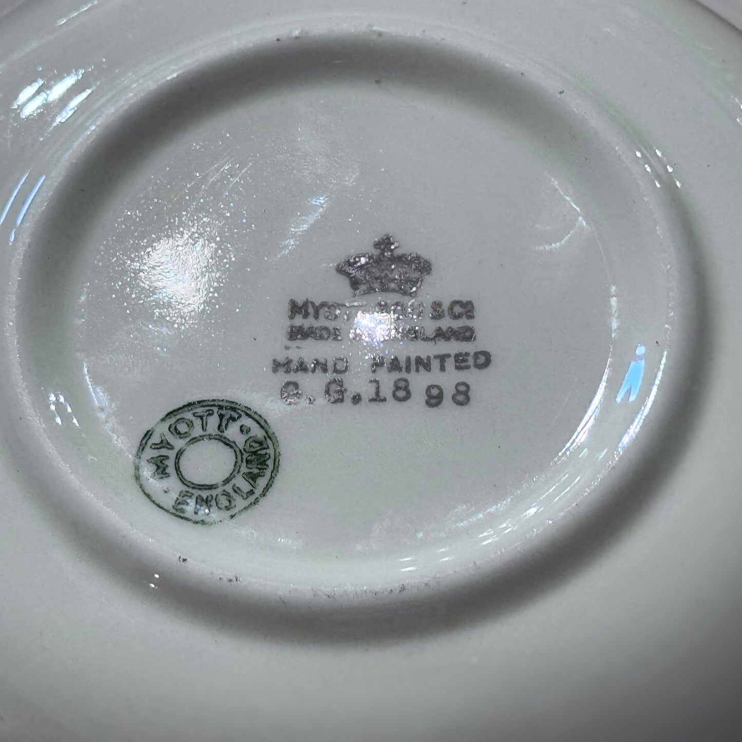 MYOTT SON & Co Hand Painted G.G. 1898 Dish Set