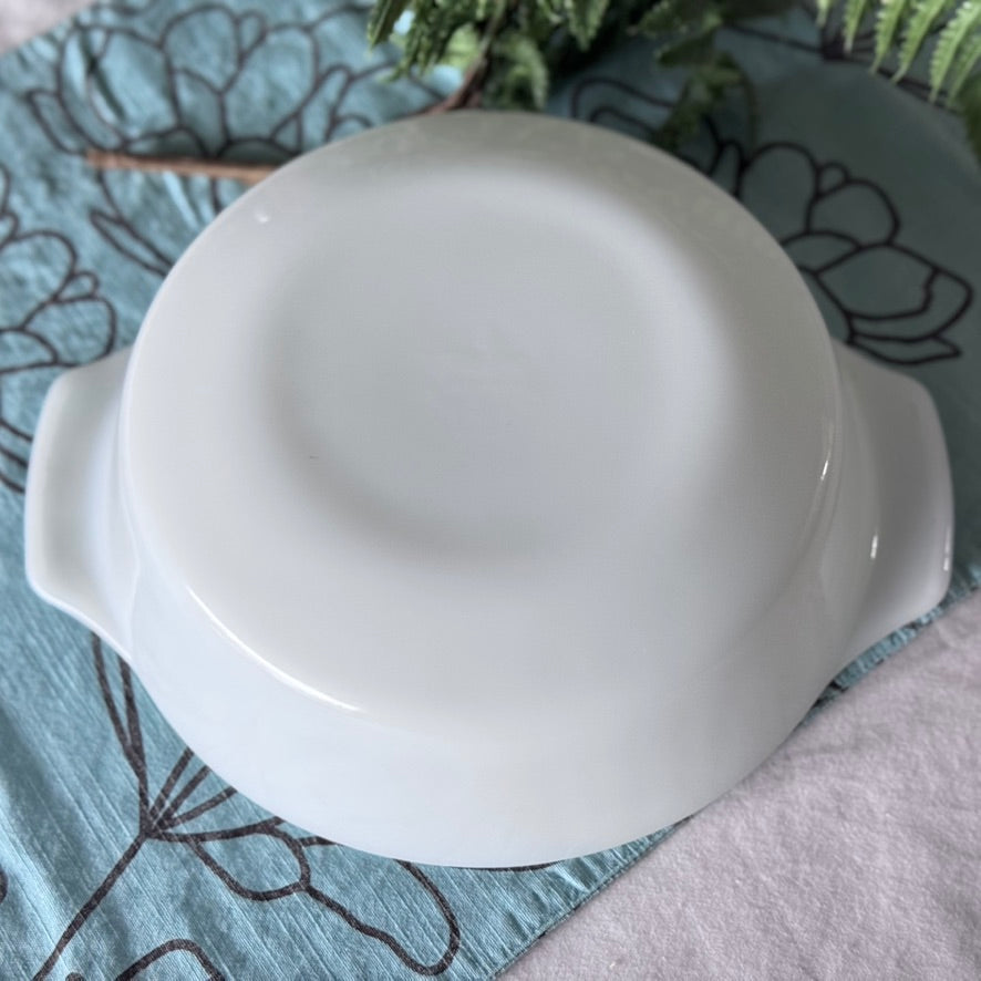 Anchor Hocking Fire-King Milk Glass Casserole Dish