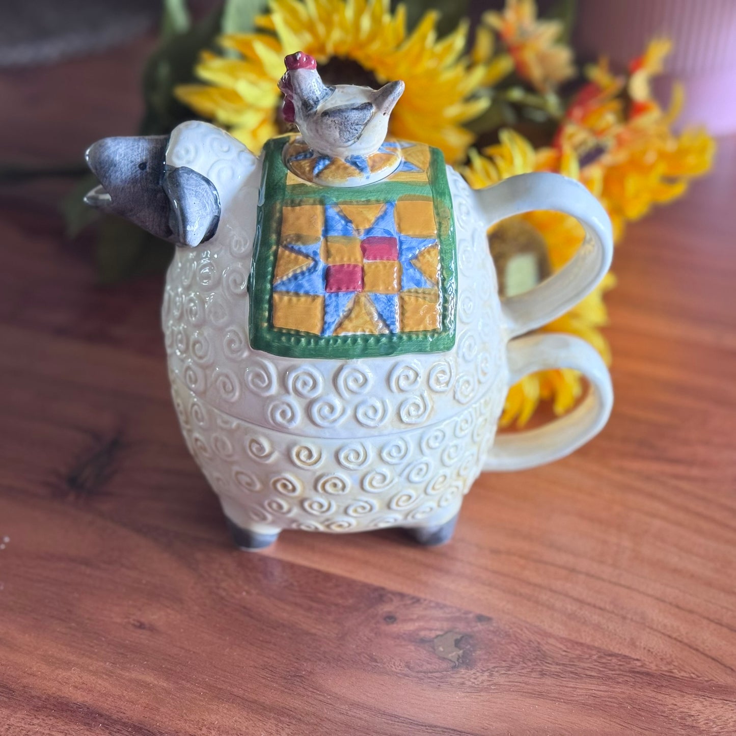 Sheep & Chicken - Barnyard Teapot/Cup