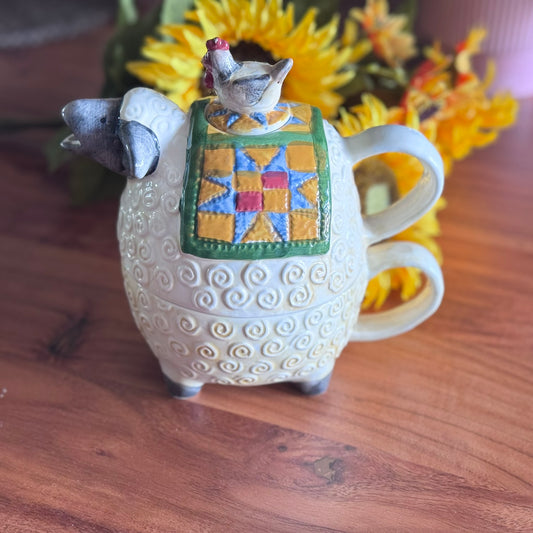 Sheep & Chicken - Barnyard Teapot/Cup