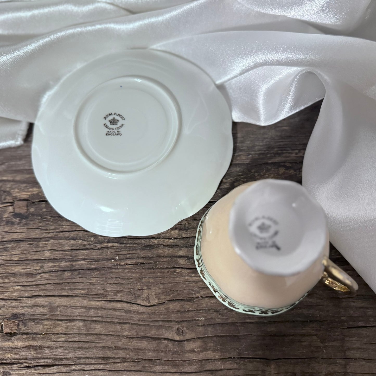 Royal Albert Crown China Teacup and Saucer