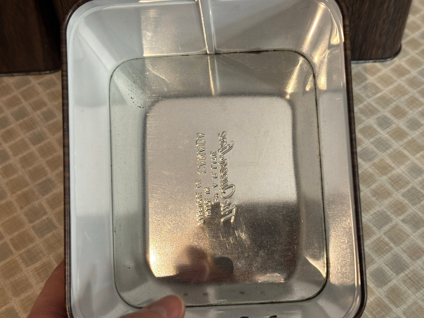 The Queen Line Faux Wood Grain Finish Canister Set