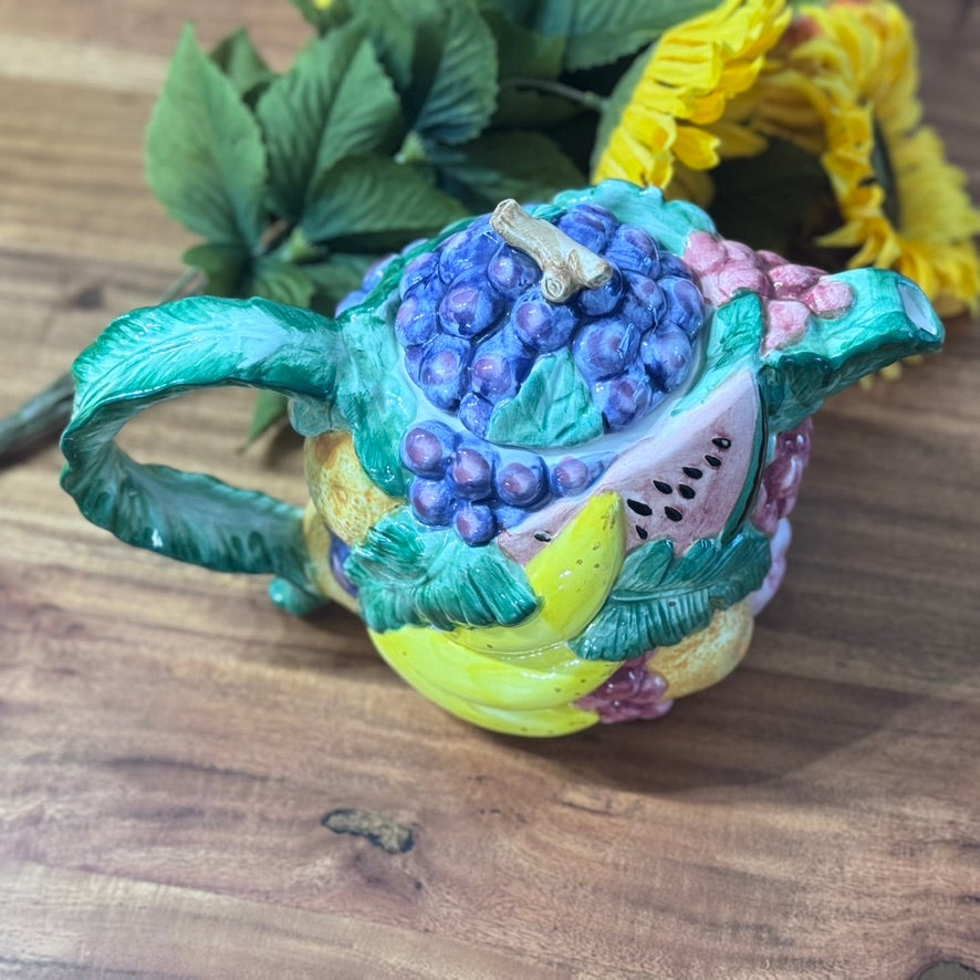 Fitz & Floyd Calypso Fruit Teapot