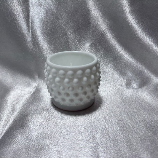 Fenton Hobnail Milk Glass Mustard Jar