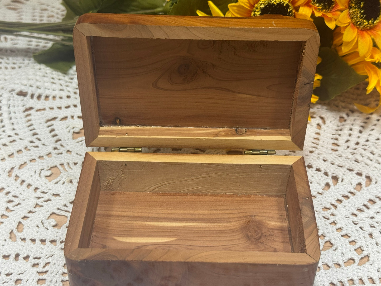 Handmade Cedar Cameo Sewing/Keepsake Box