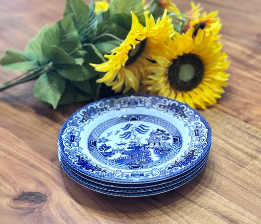 Staffordshire England Old Willow 7" Plates