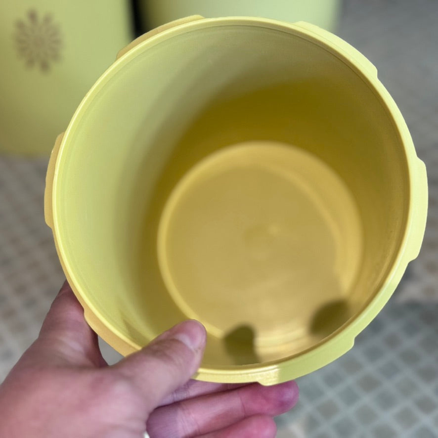 Yellow/Gold Servalier Stacking Tupperware Canisters