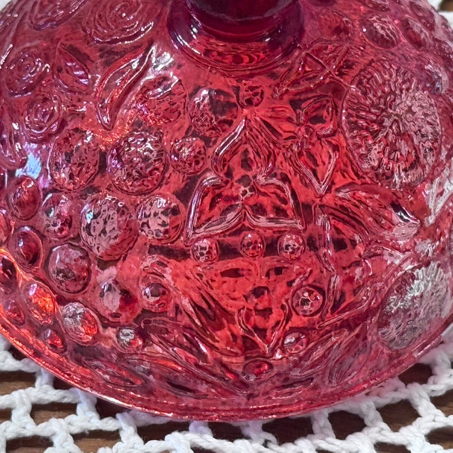Avon 'Cape Cod' Ruby Red Glass Candy Dish