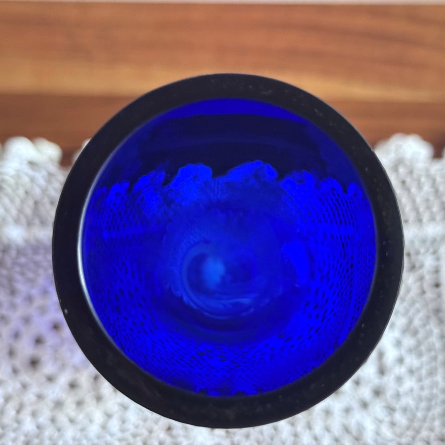 Makora-Krosno Handmade Cobalt Glass Vase