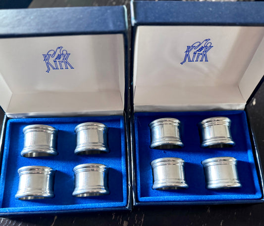 Kirk Pewter Napkin Rings