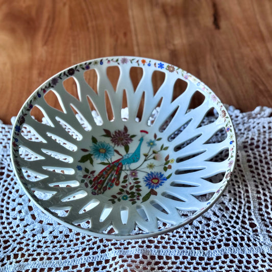 Schmidt Porcaline Peacock Lace Bowl