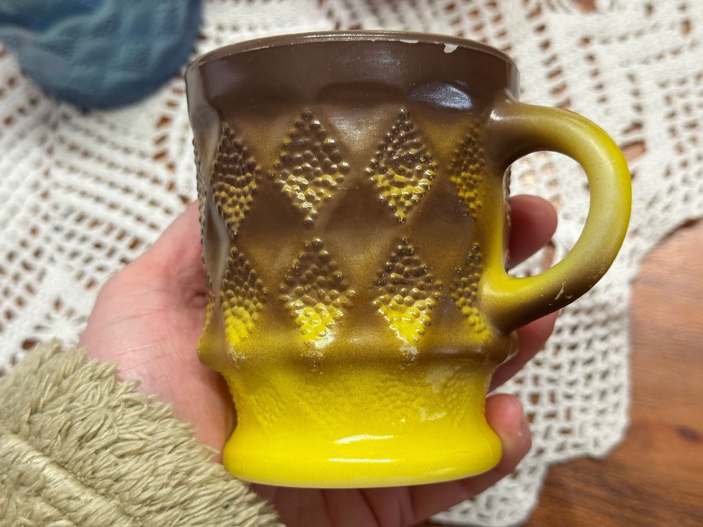 Vintage Anchor Hocking Fire-King 'Kimberly' Rainbow Mug Set