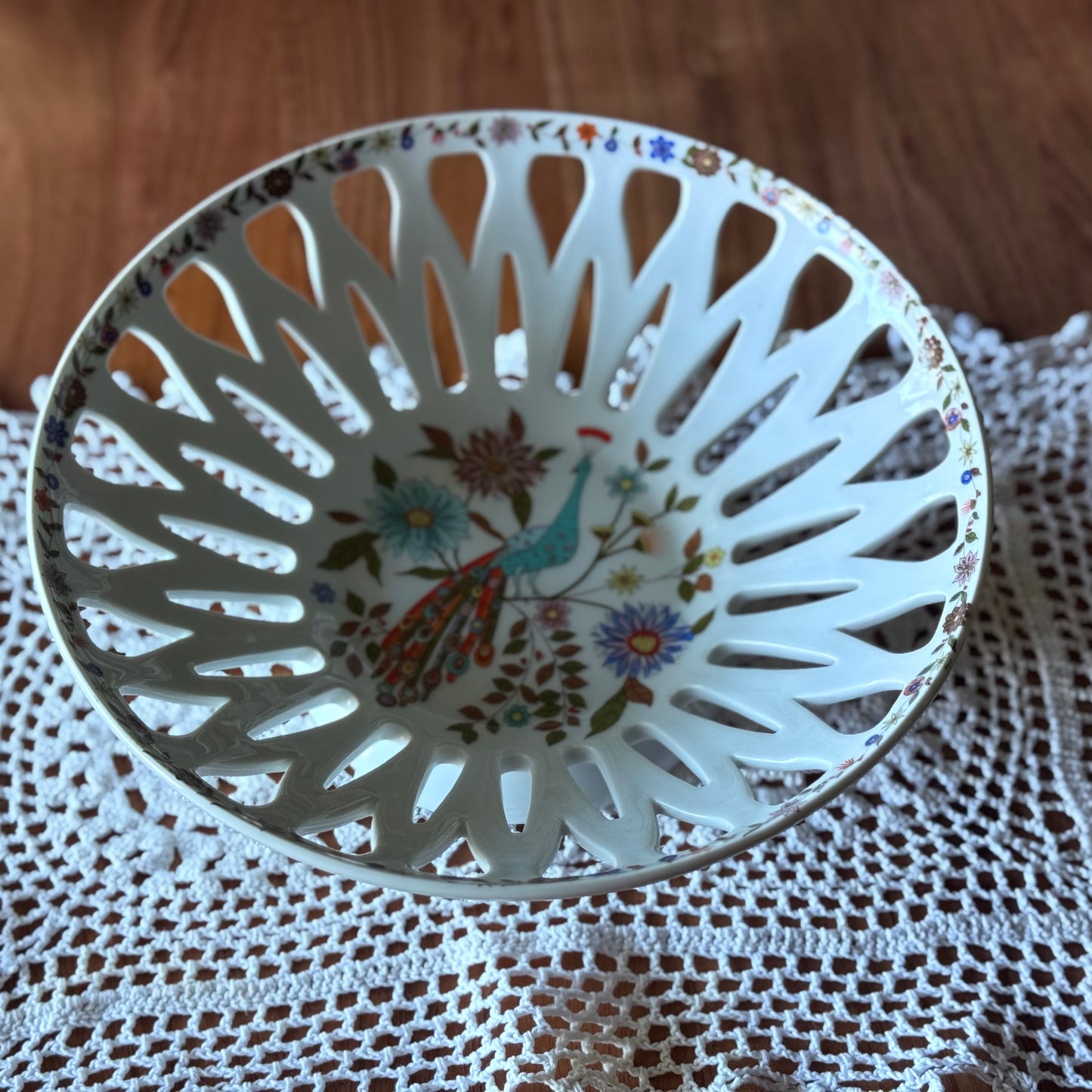 Schmidt Porcaline Peacock Lace Bowl