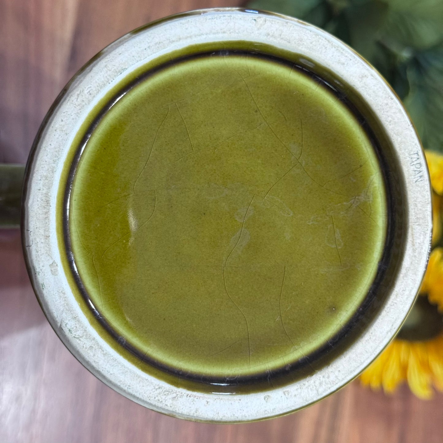 Royal Sealy Olive Green & Black Coffee Pot