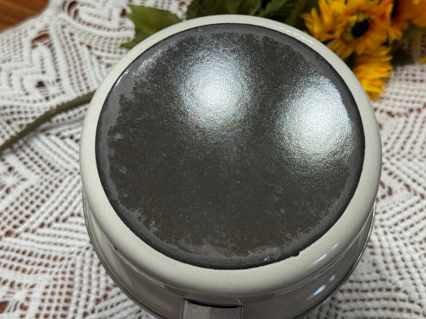 Vintage Floral Enamel Pot Set