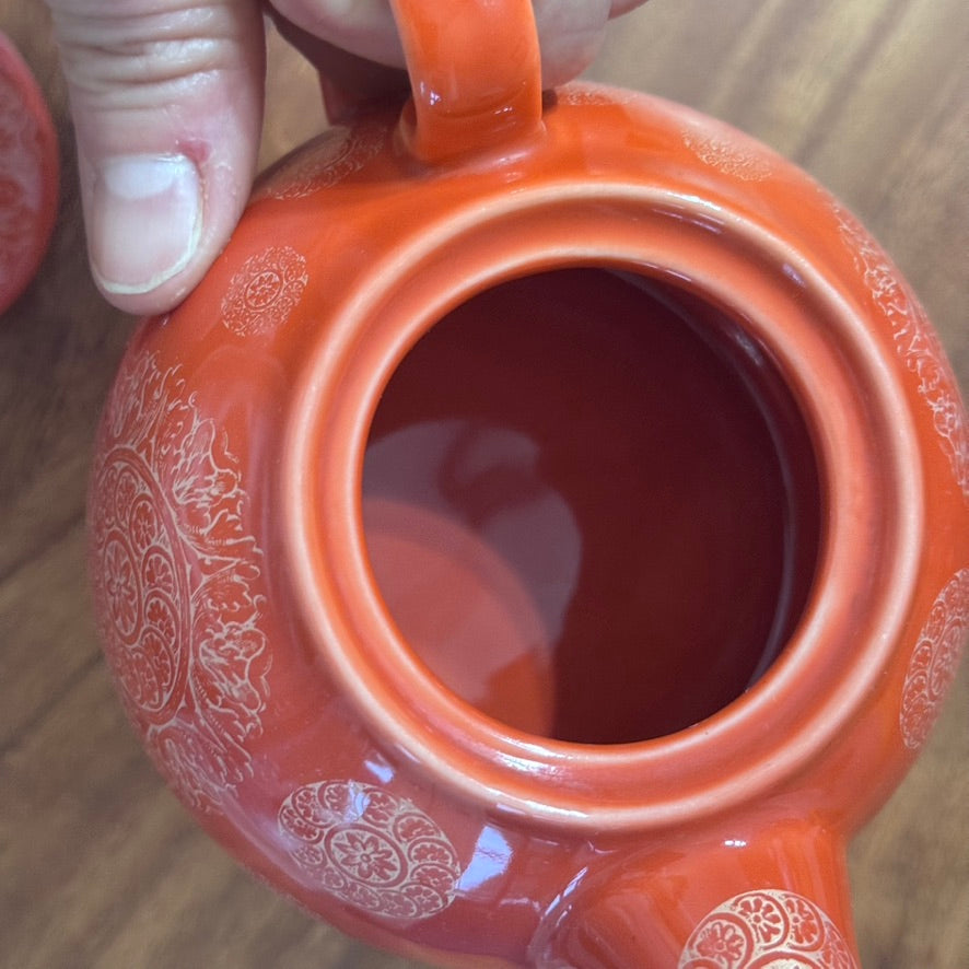 Teaopia Tea For One Orange Tea Set