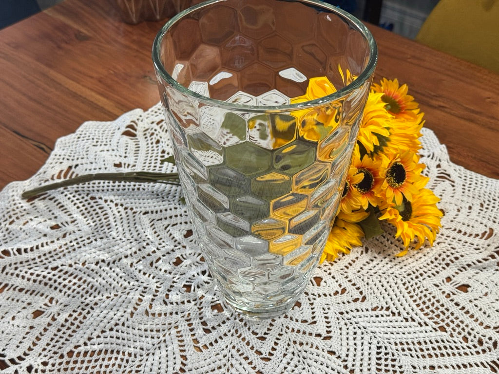 Large European Honeycomb Vase