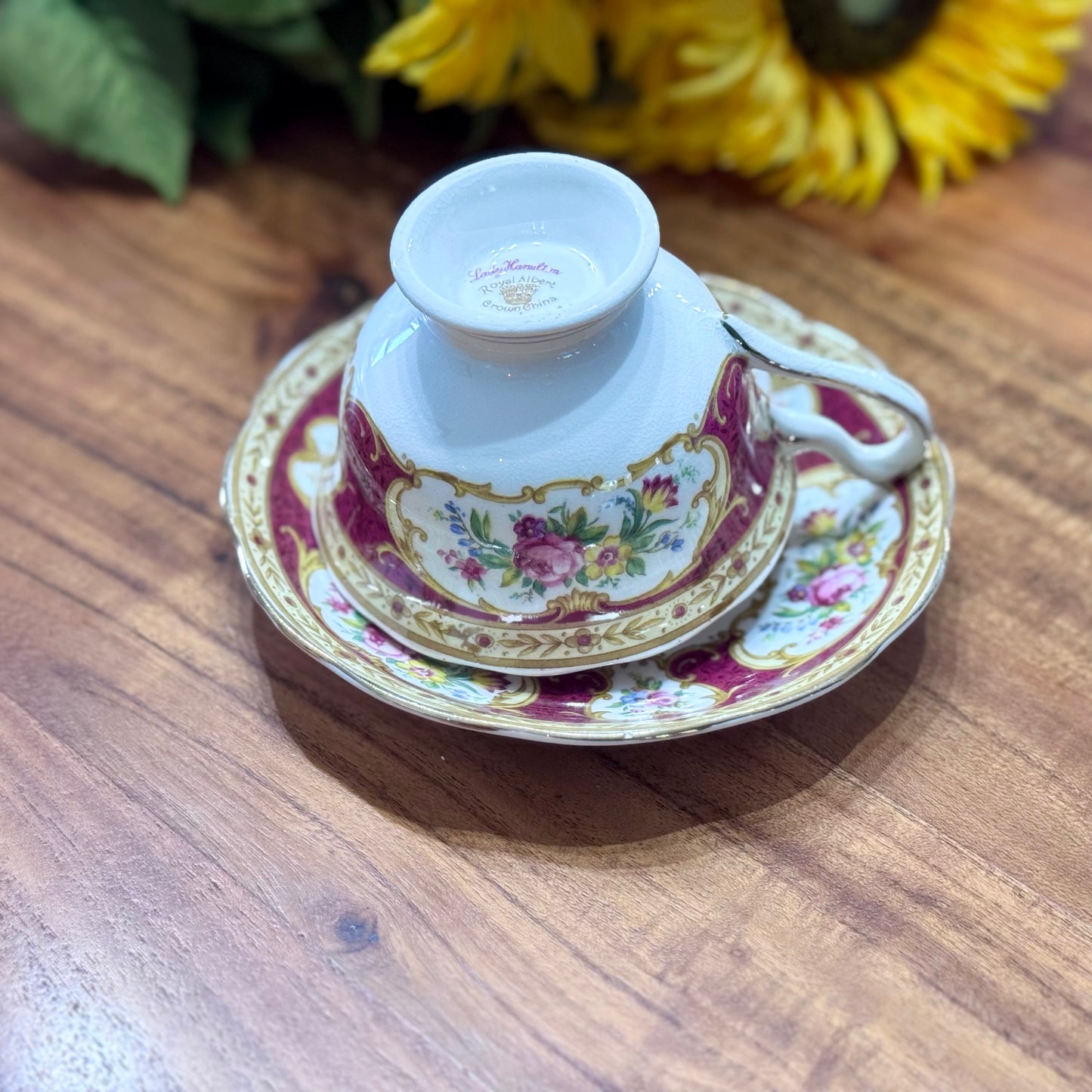 'Lady Hamilton' Royal Albert Teacup & Saucer Set