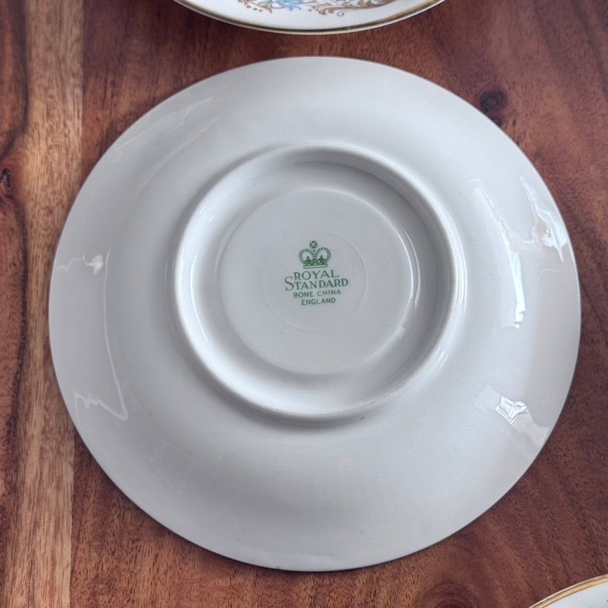 Royal Standard Bone China Saucers & Sugar Dish