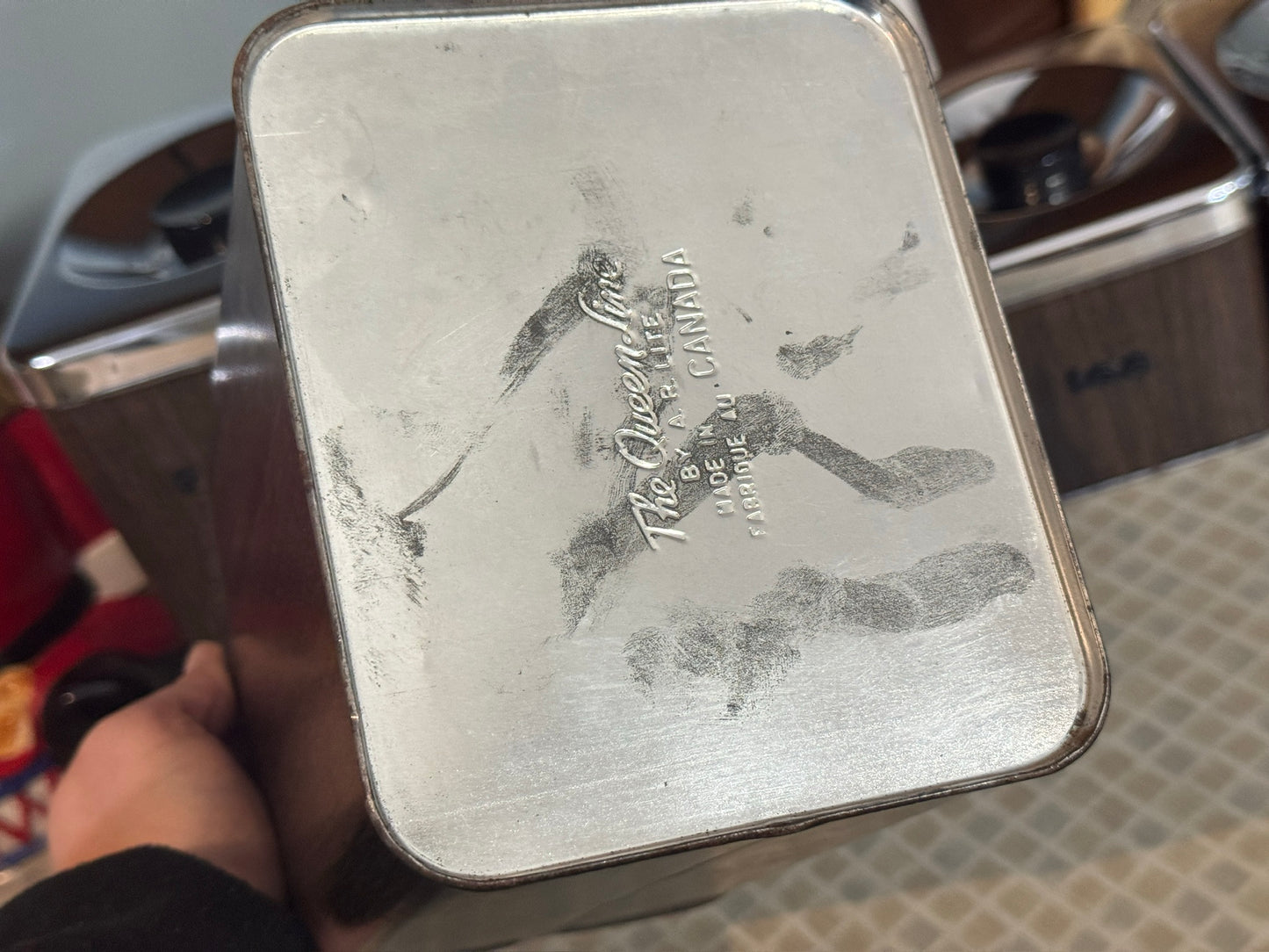 The Queen Line Faux Wood Grain Finish Canister Set