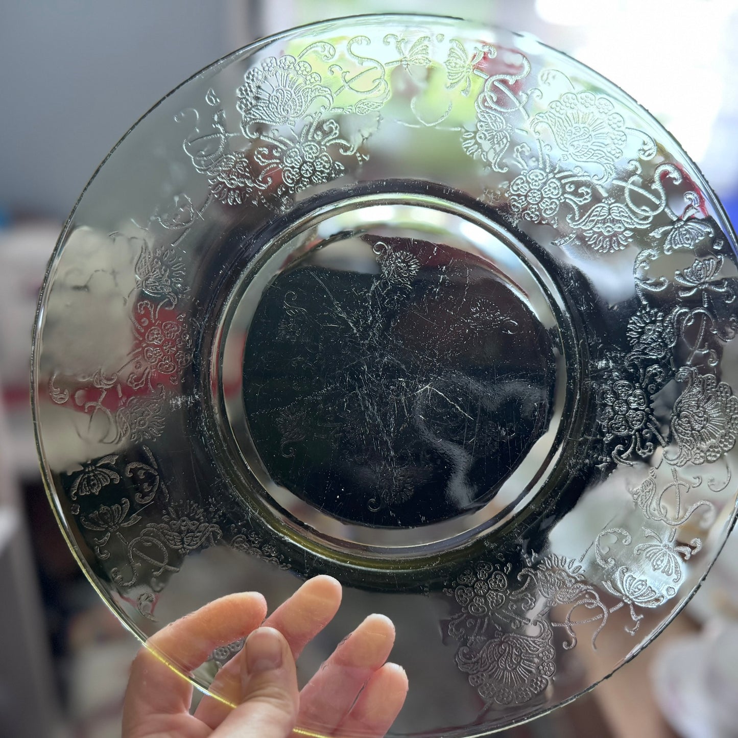 Hazel Atlas Florentine Pattern Glass Plate