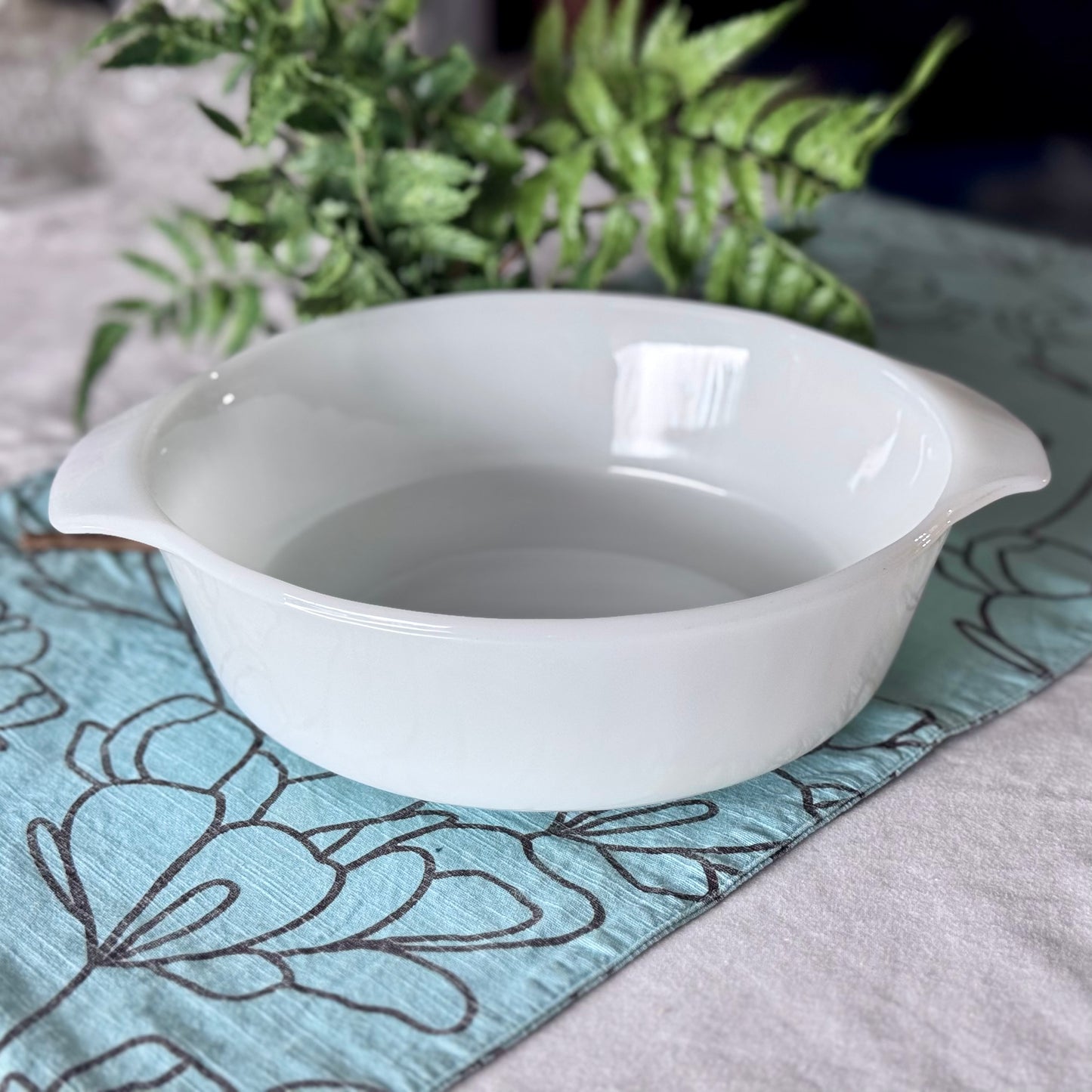 Anchor Hocking Fire-King Milk Glass Casserole Dish