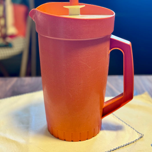 Orange Tupperware 2 QT Pitcher