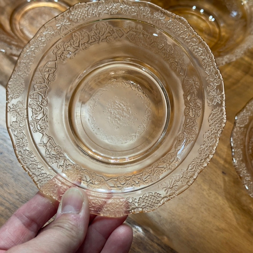 Federal Depression Glass 'Normandie' Pink Bread & Butter/Dessert Bowl