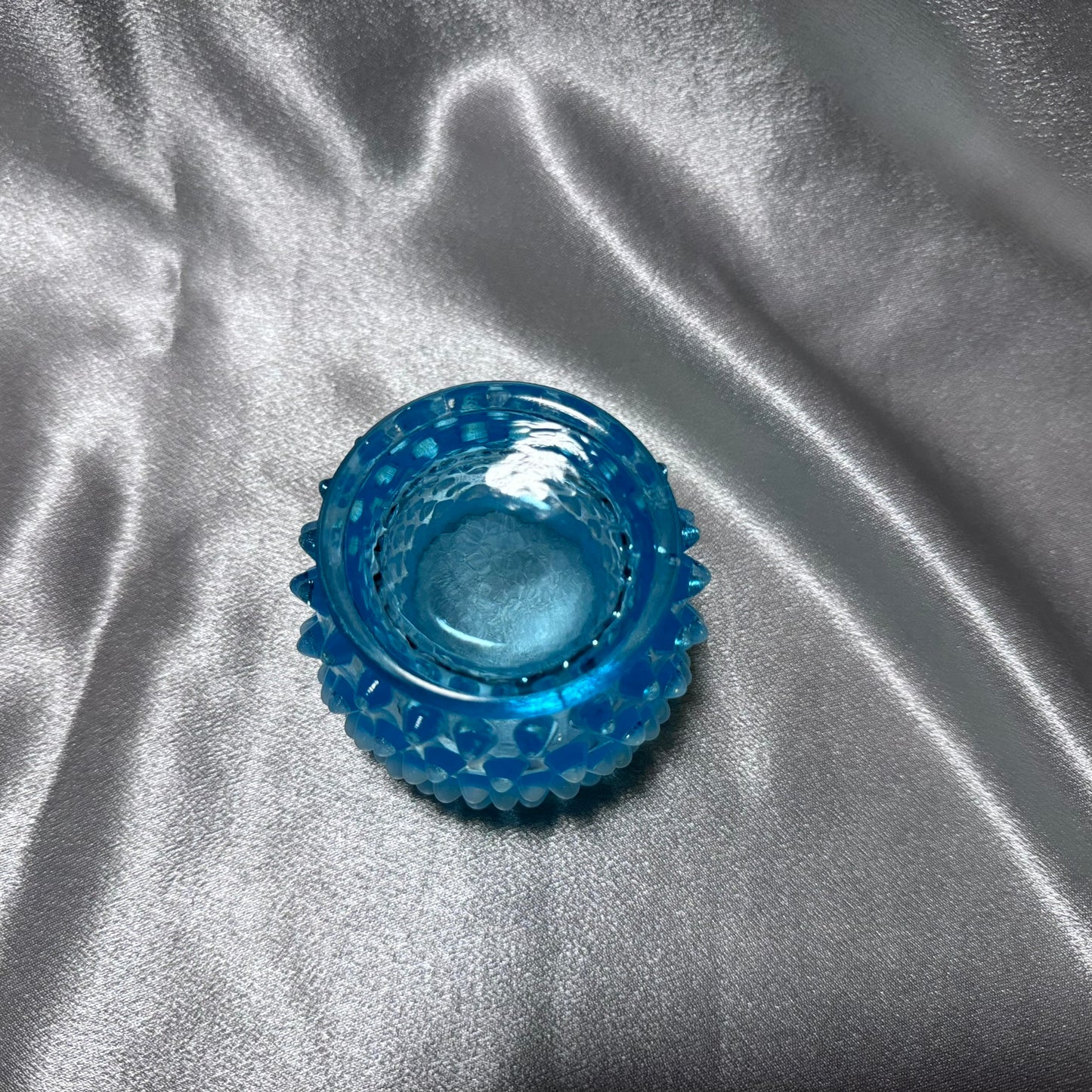Fenton Aqua Blue Toothpick/Condiment Jar