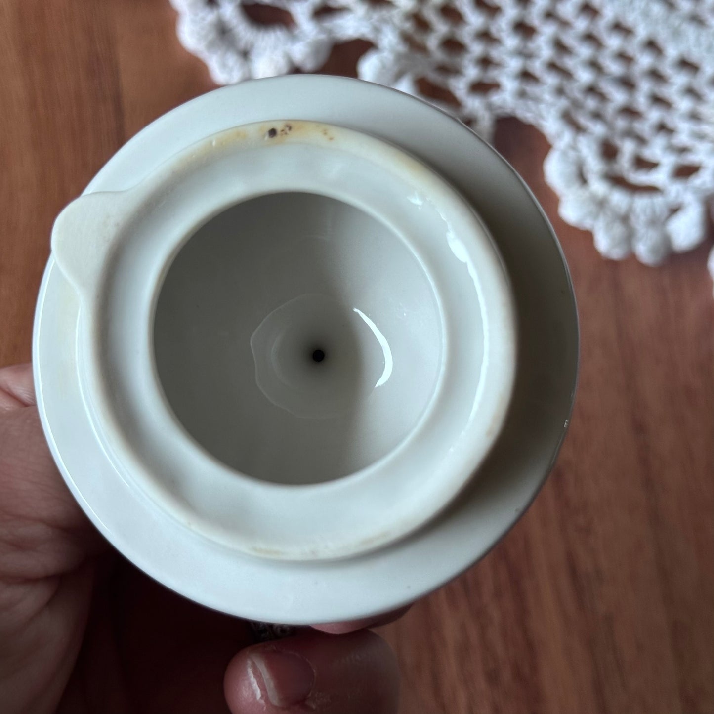 Bohemian White & Gold Floral Coffee/Teapot
