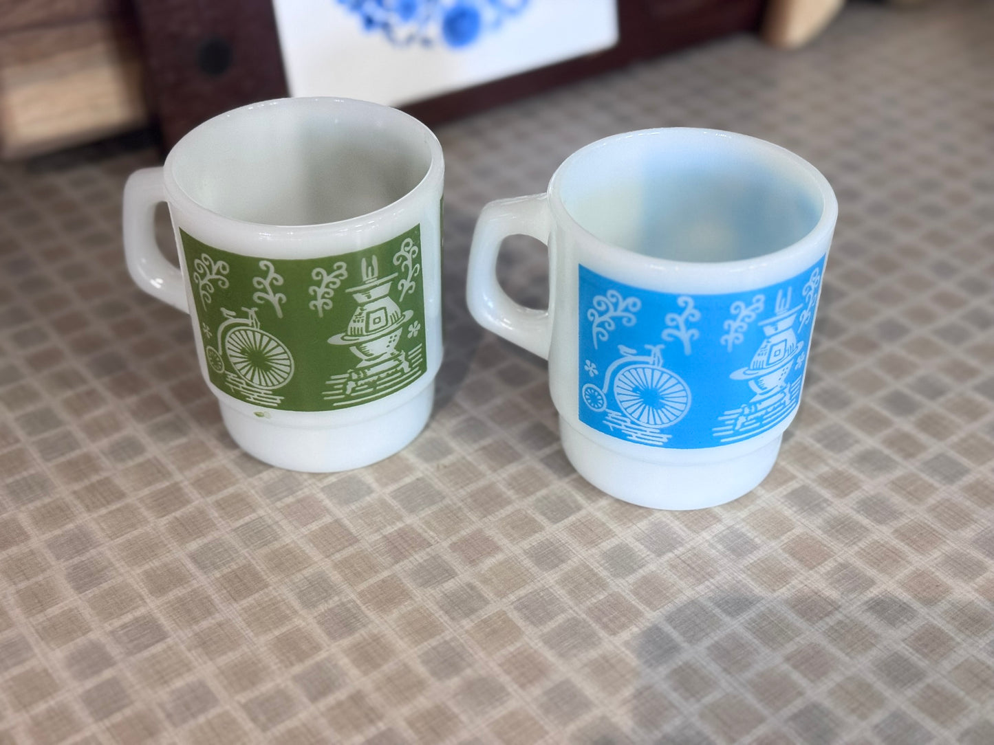 Anchor Hocking Milk Glass 'Homestead Mugs'