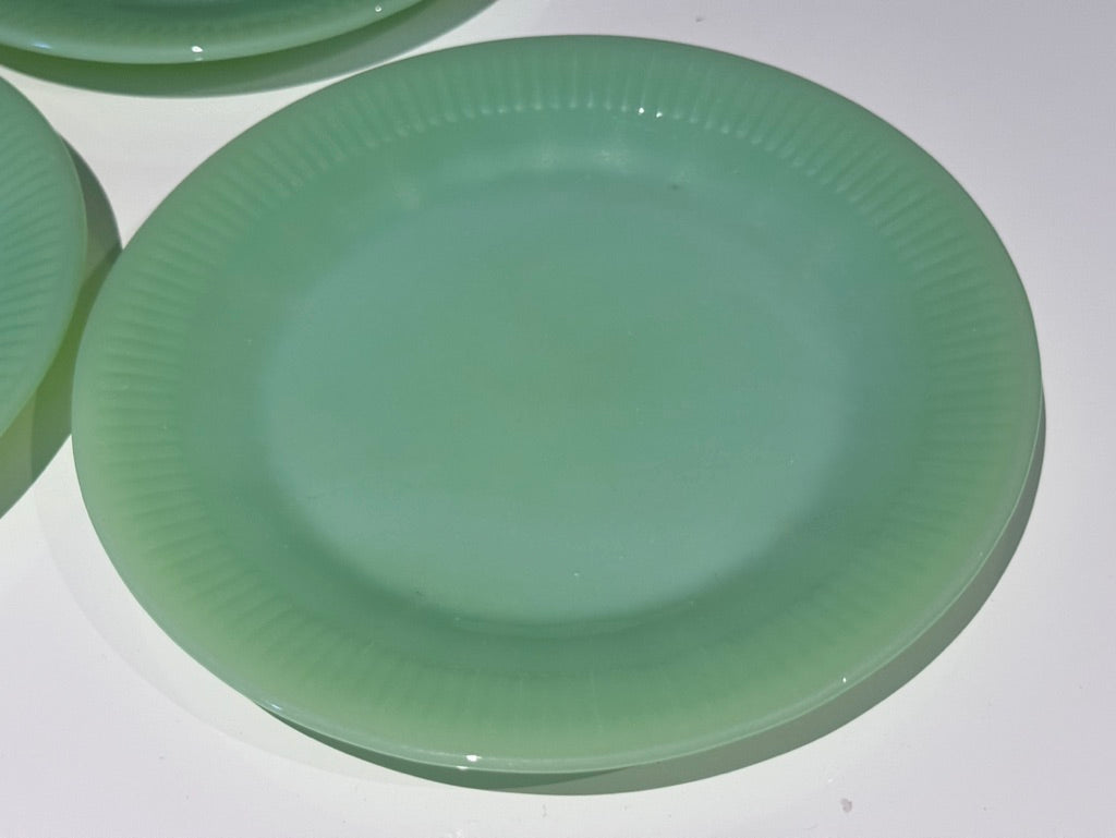 Fire-King Jade-ite "Jane Ray" Luncheon Plates