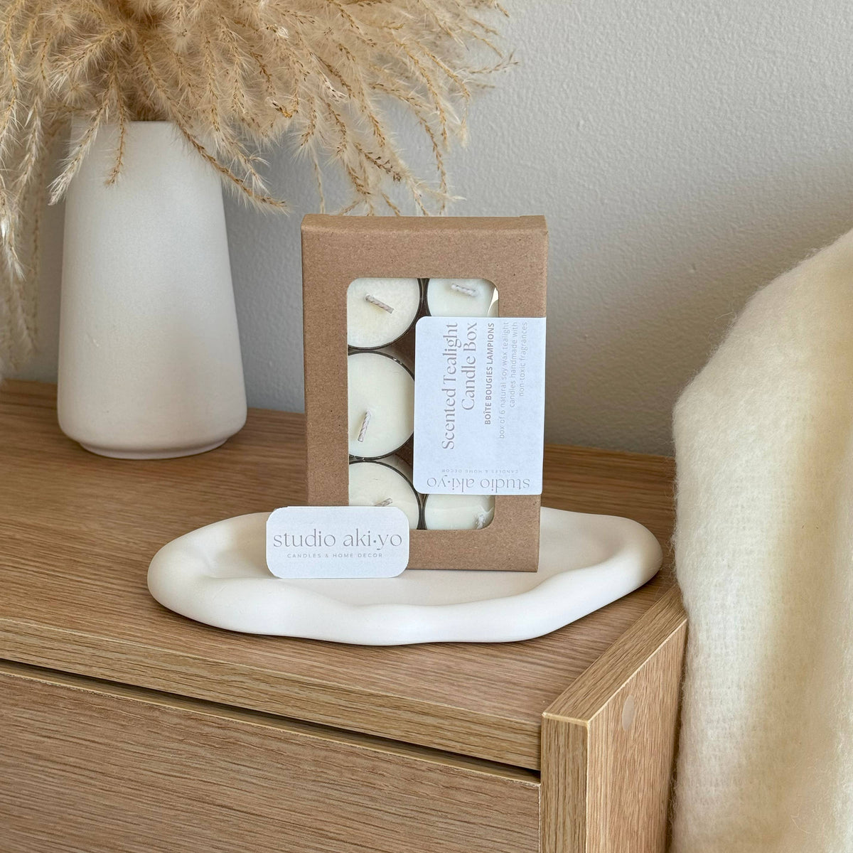 Pumpkin Chai Soy Tealight Candle Box | Fall Autumn Scent: Box of six tealight
