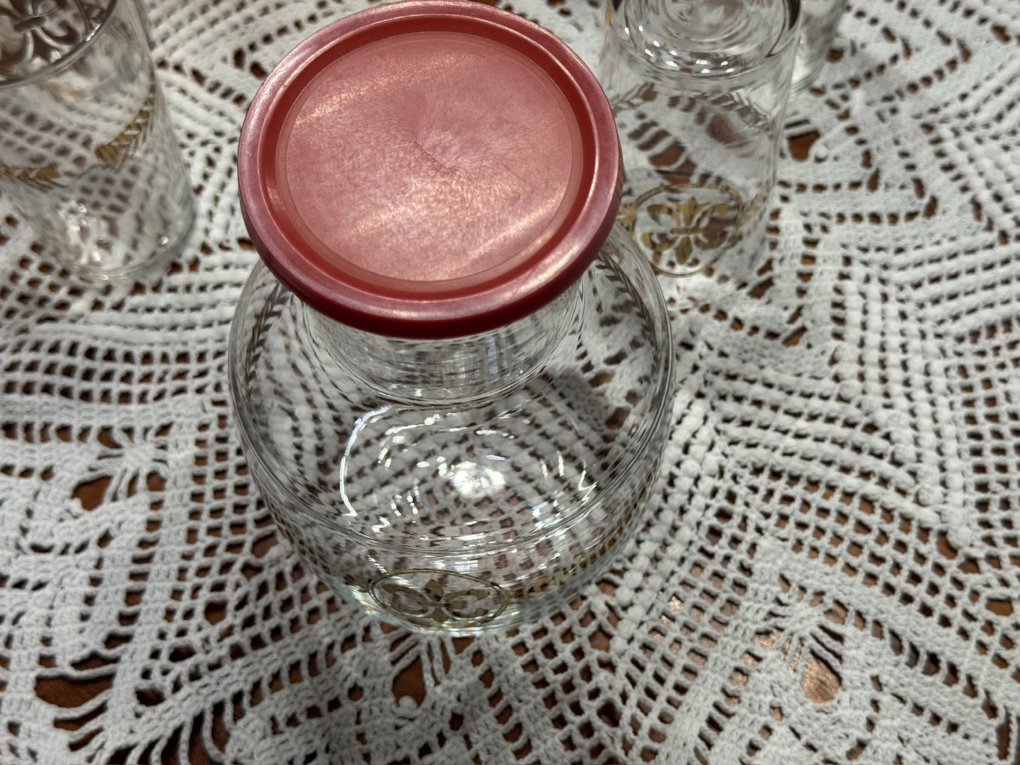Vintage Libbey 'Fleur-de-lis' Barware Set
