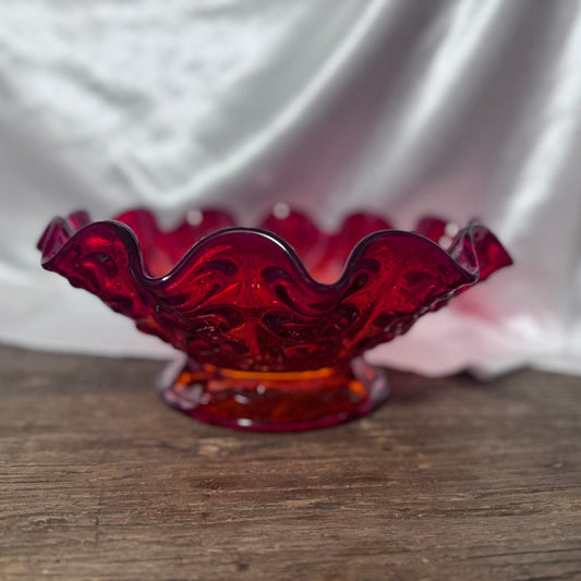 Art Glass Red Bowl