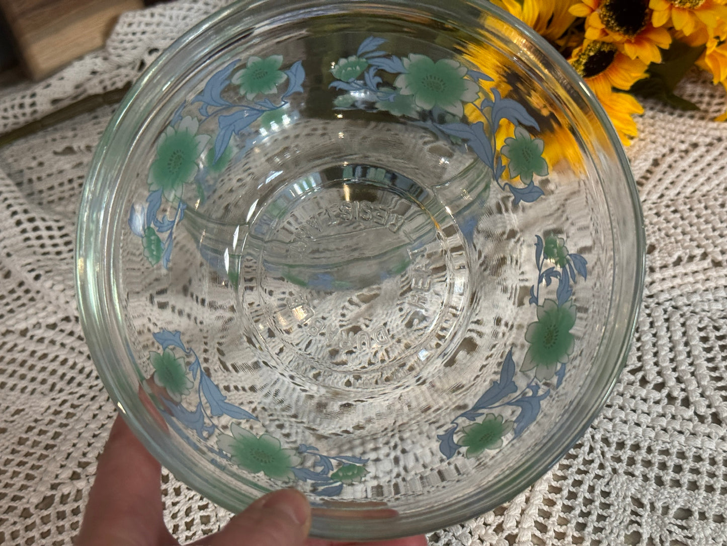Imperial Glass Floral Nesting Bowls
