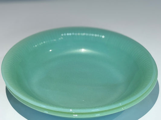 Fire King Jade-ite "Jane Ray" Soup Bowls