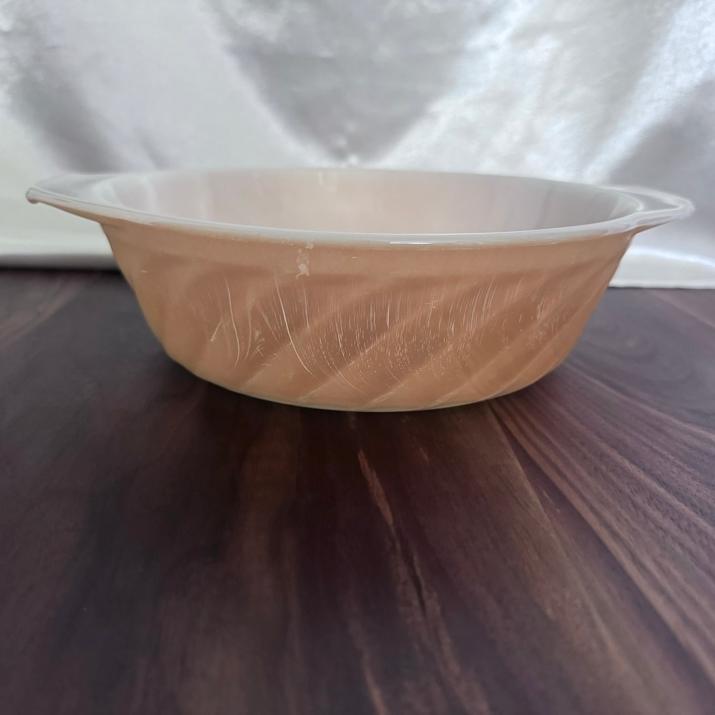 Fire-King Ribbed Round Casserole