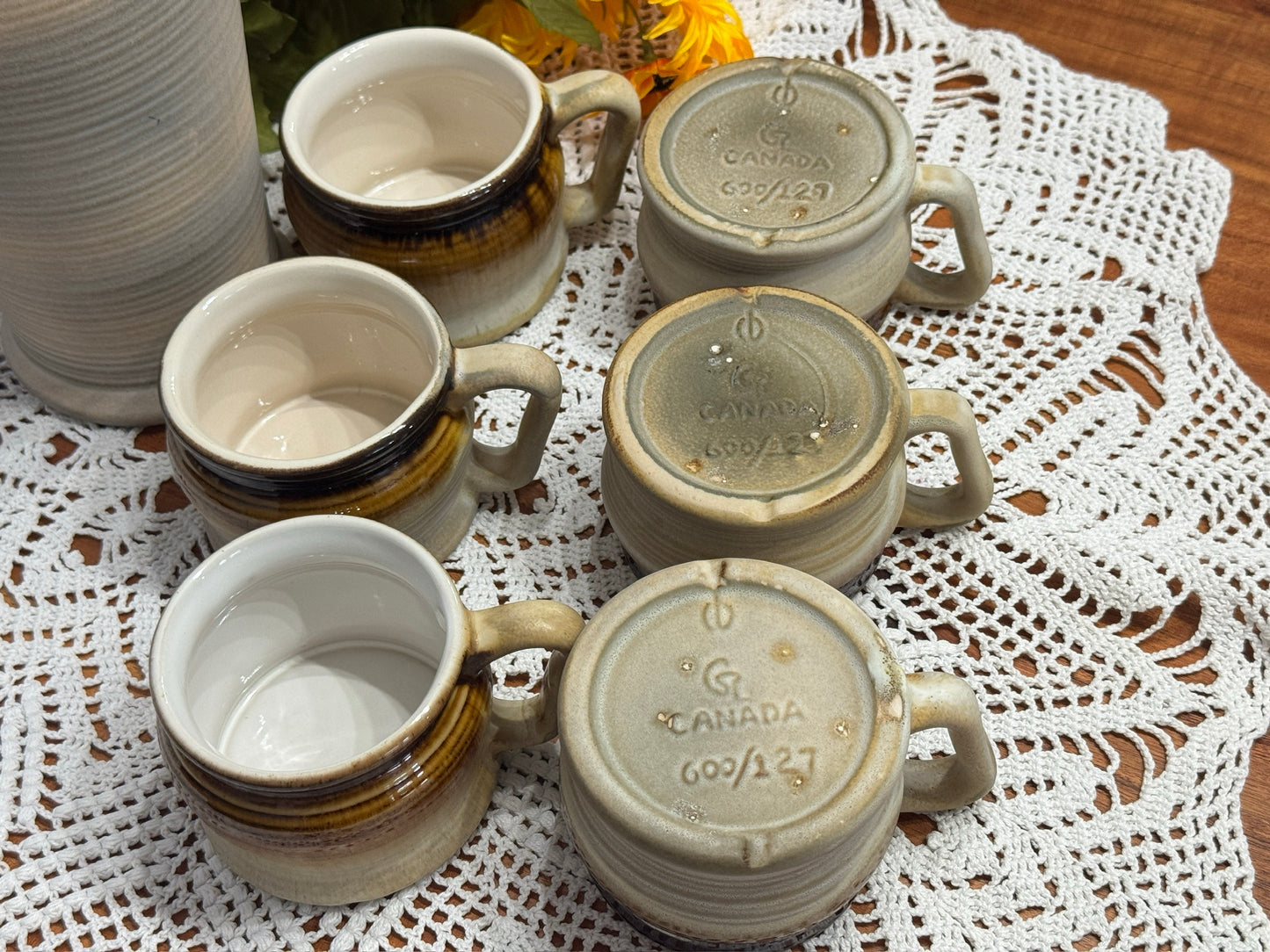 Beauceware Pottery Drip Glaze Tea Set