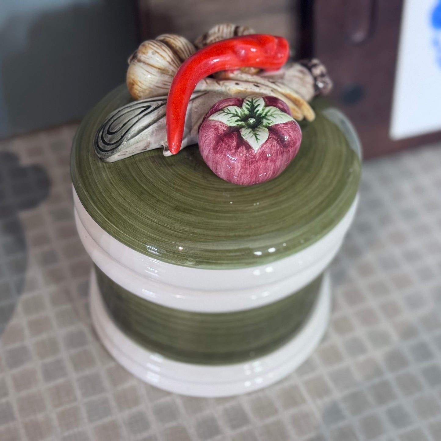 Napoleon Capodimonte Garden Harvest Hand Painted Canisters
