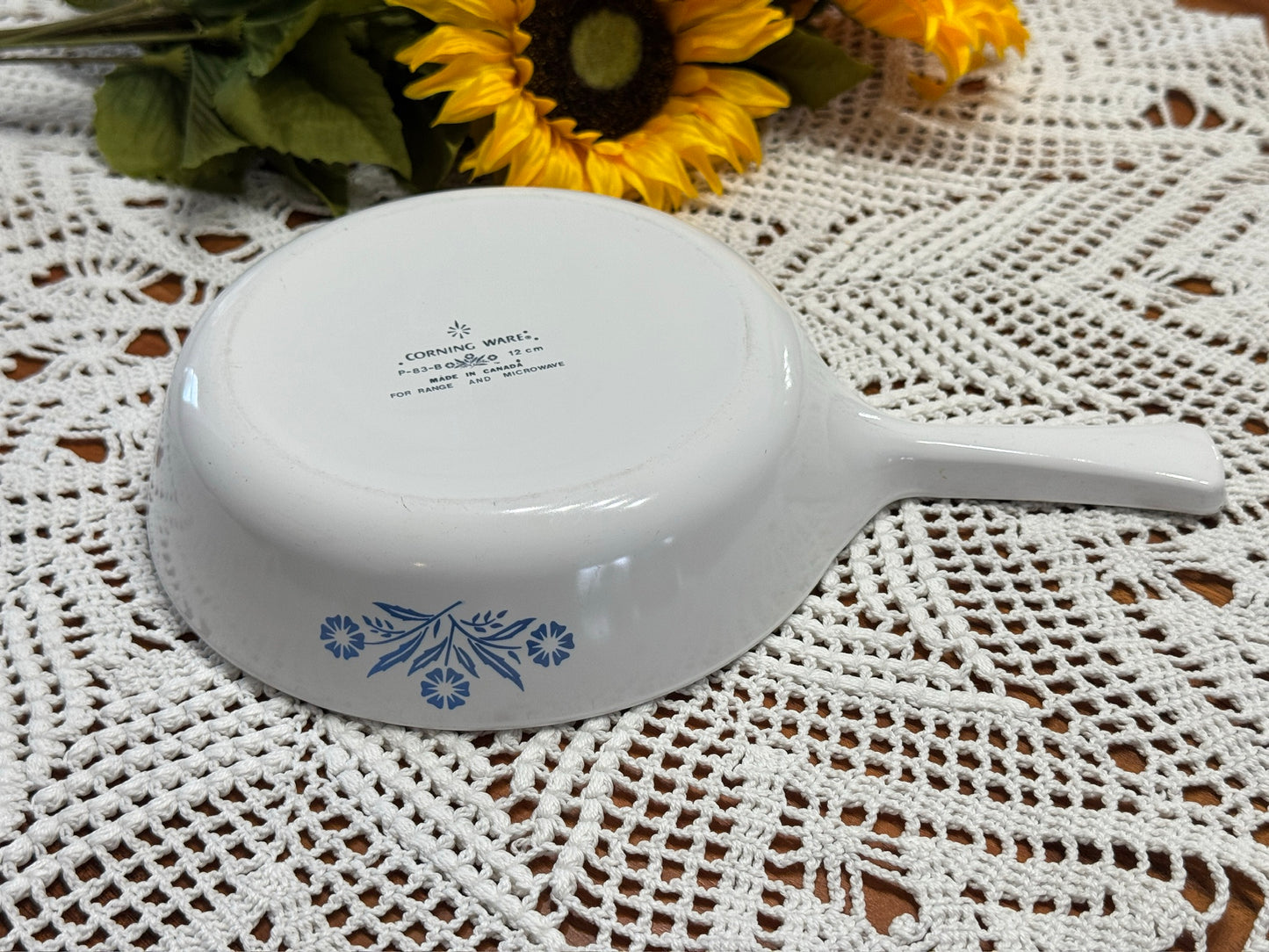 Corning Ware Blue Cornflower Skillet