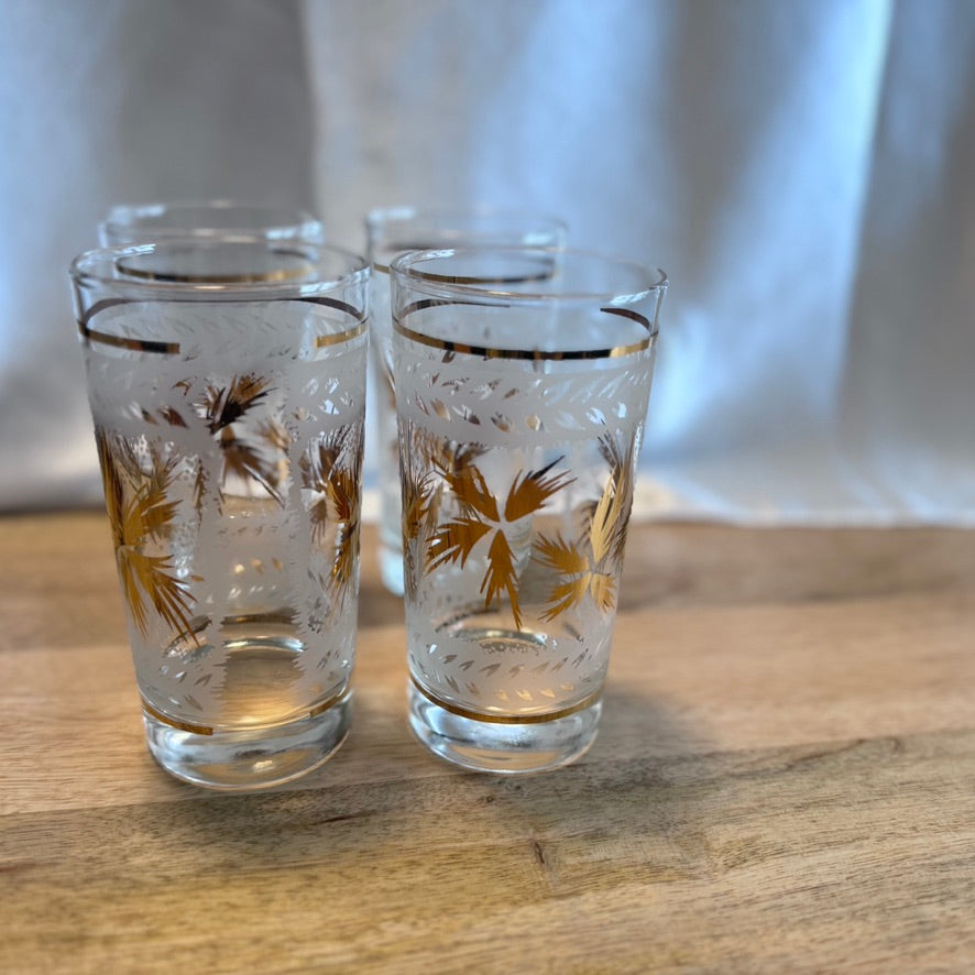 Libby Golden Palm/Sunburst Accents Glasses