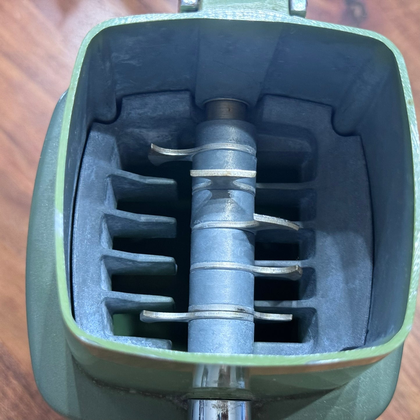 Vintage Avocado Green Hand-Crank 'Swing-A-Way' Ice Crusher