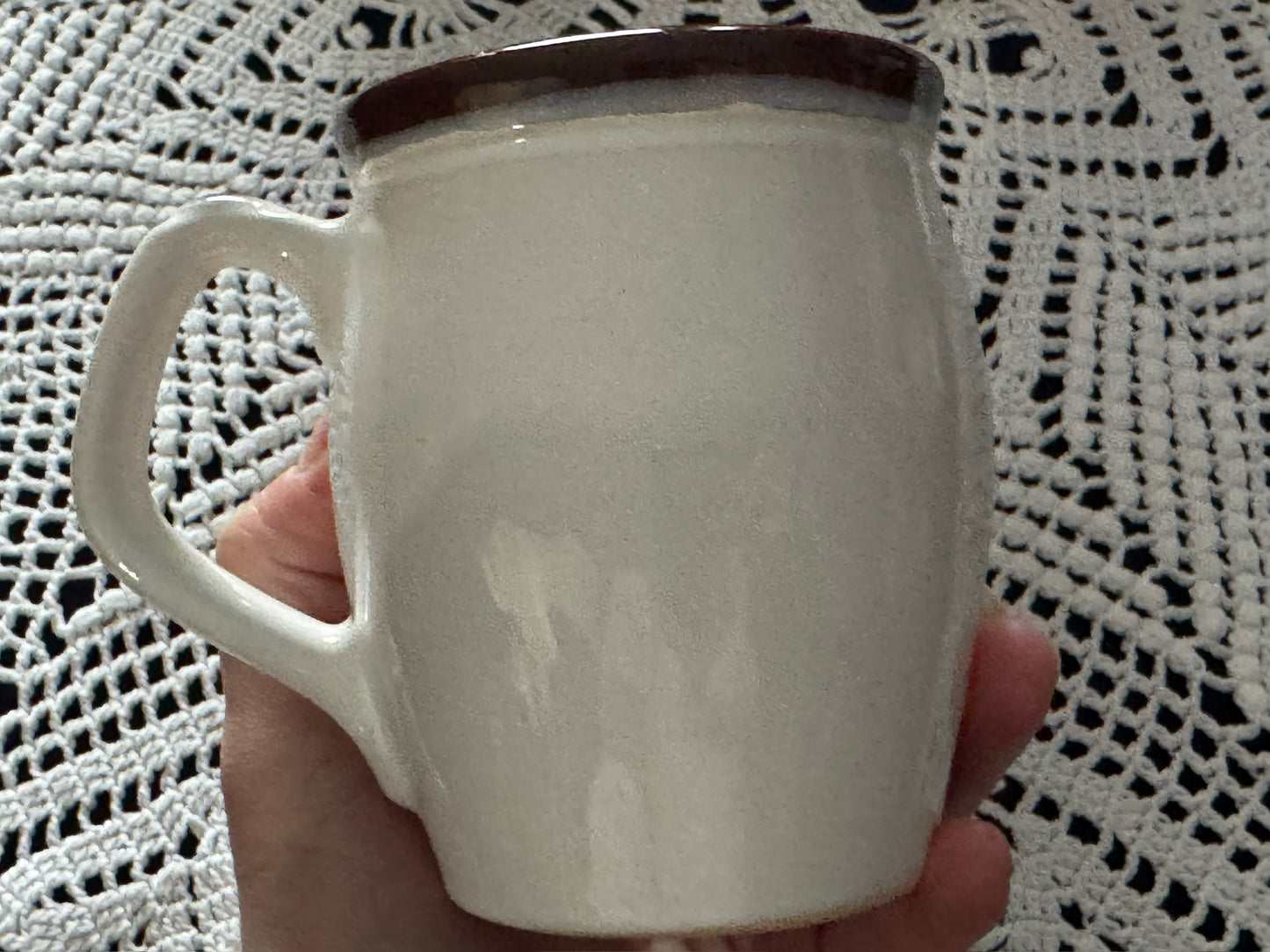 Beauce Stoneware Pottery Fruit Motif Mugs