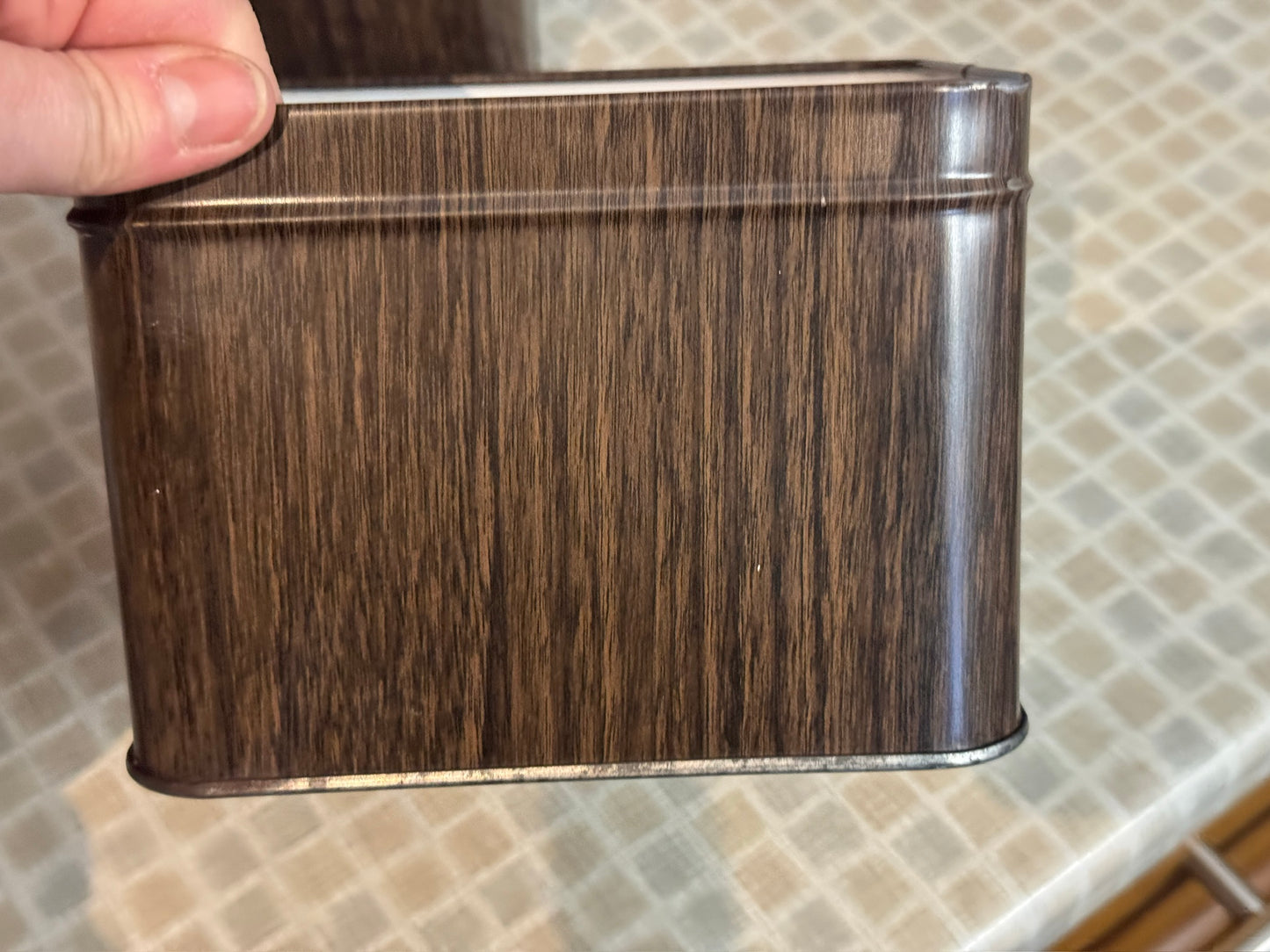 The Queen Line Faux Wood Grain Finish Canister Set