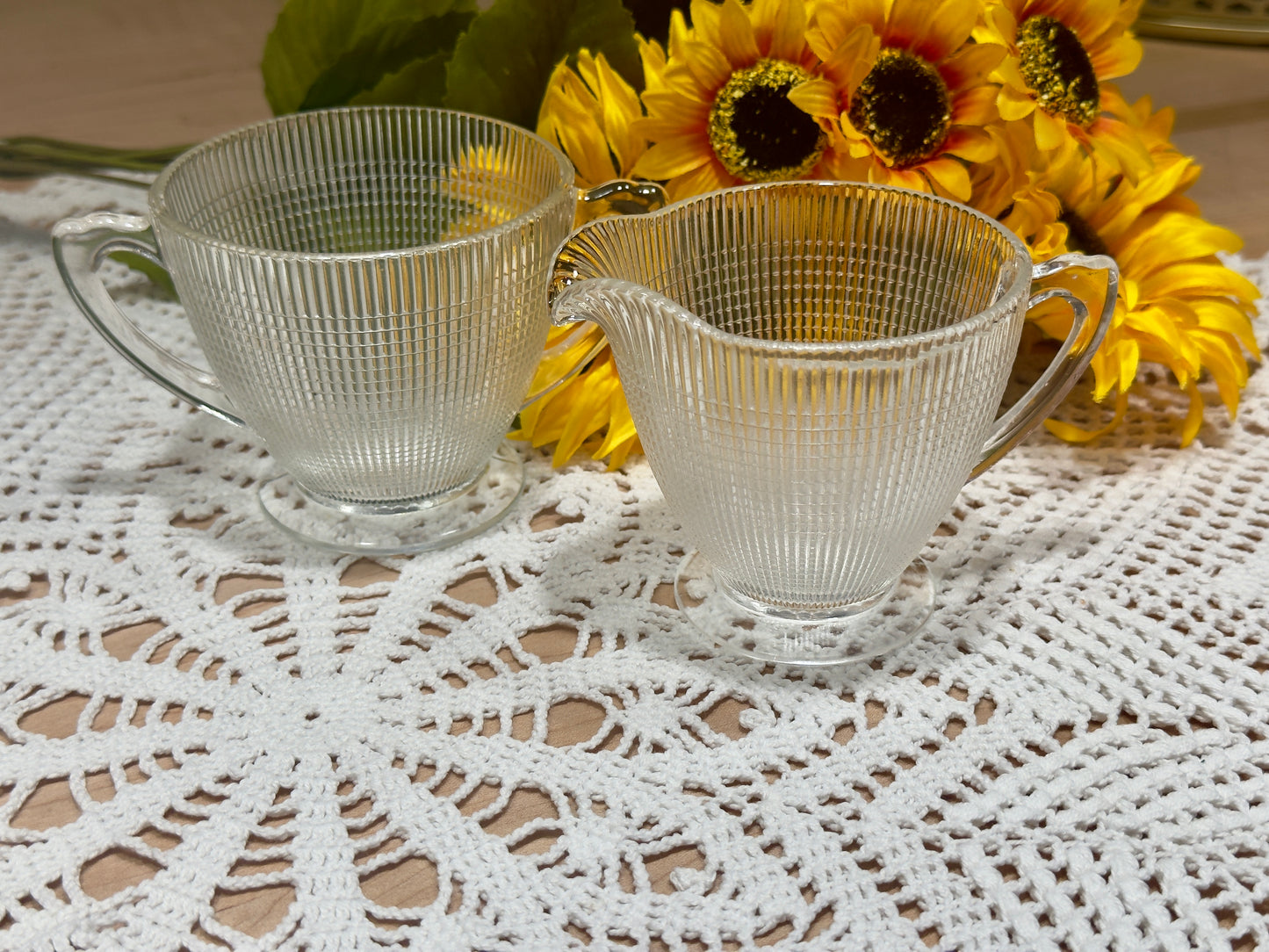 Dominion Glass 'Saguenay' Cream & Sugar Set